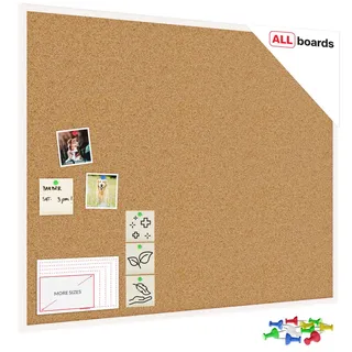 ALLboards Pinnwand 100 x 80 cm Braun/Weiß