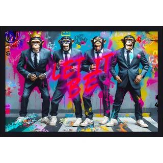 Gerahmtes Bild GRAFFITI GANG (BHT 120x80x2 cm) - bunt - BHT 120x80x2 cm