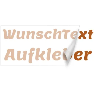 Wunschaufkleber mit Vorschau gestalten - Autoaufkleber nach Wunsch - Buchstaben Text ab 10cm (Länge: 40cm x dazugehöriger Höhe, 801 lehmbraun)