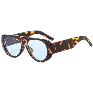 Long Keeper Vintage pilotenbrille Damen Herren Retro Sonnenbrille Oval Pilot Brille Trendige 70er jahre Sonnenbrille UV400 Schutz - Einheitsgröße