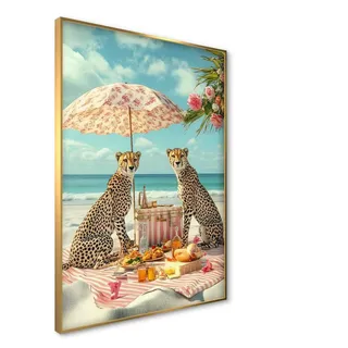 STYLER ARTBOX PICNIC Wandbild 50x70 cm gerahmt modernes Landschaftsmotiv Natur Wanddeko Wohnzimmer Schlafzimmer