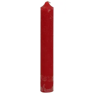 Stabkerze extra dick Ø 3,7 x 25 cm durchgefärbt 38 Stunden Brenndauer (rot)