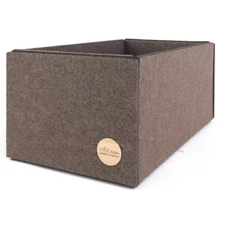 voigtdesign® Ordnungsbox CLEAN - FILZ Aufbewahrungsbox Schubladenbox Regalbox Schrankbox Korb 8 Größen (hellbraun meliert, G3-29x15x12cm)