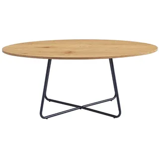 Home Deluxe Couchtisch Oval NOVARIS Braun Eiche 110 x 66 x 47 cm