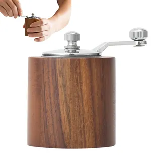 Pfeffermühle Kurbel Griff - Holz Hand Set | Küchenutensilien Einstellbarer Mahlgrad für Sesam, Kreuzkümmel, Kaffeebohnen, Getreide, Manuelle Zerkleinerung, Mühle Hardware, Holzgetriebe, nachfüllbar