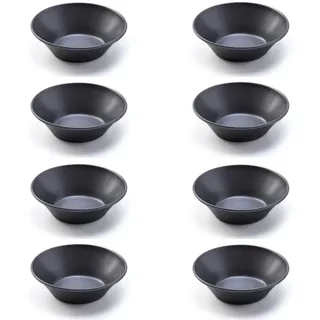 Xylarnoveth Pastel de Nata Formen aus Karbonstahl – 12er-Pack Eiertörtchenformen zum Backen, Antihaft-Mini-Tarte- und Puddingtörtchenformen, wiederverwendbare portugiesische Puddingtörtchenschalen