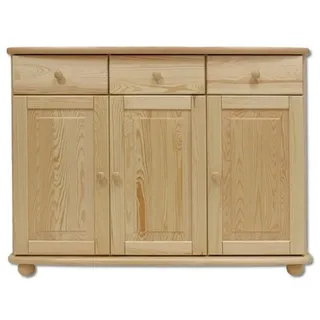 JVmoebel Sideboard Massivholz-Kommode Kiefer mit Schubladen und Türen, modern (1 St), Made in Europa beige