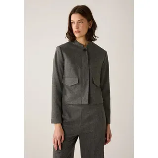 More & More stilvoller, kurzer, Nadelstreifen-Blazer in pin stripe melange | Gr.: 40