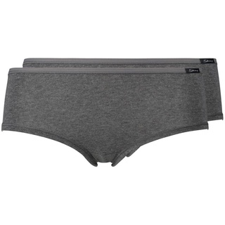 SKINY Damen Panty, Vorteilspack - Slip, Pants, Cotton Stretch, Basic Grau L 2er Pack (1x2P)