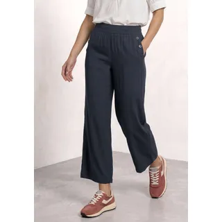 STREET ONE High Waist Wide Leg Hose Shadowed Navy 44