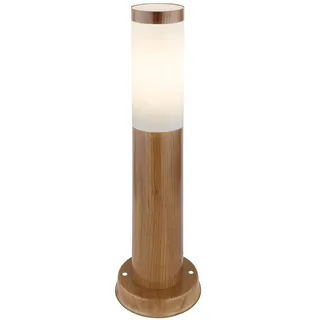 GLOBO LIGHTING LED Sockelleuchte, LED wechselbar, warmweiß, Gartenleuchte Garten-beleuchtung mit Strom Außen-licht Carport, H 45cm beige