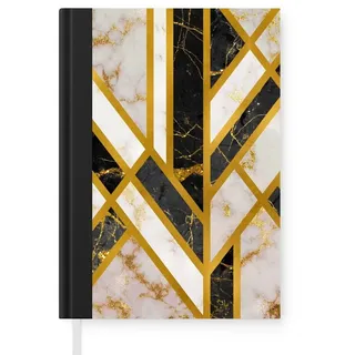 MuchoWow Notizbuch Marmor - Design - Luxus, Notebook, Notizblock a5, Tagebuch, Journal Liniert