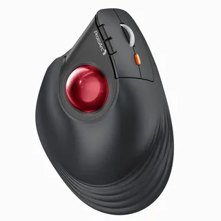 ProtoArc EM05 NL Vertikale Kabellose Trackball Maus 62°, Rot