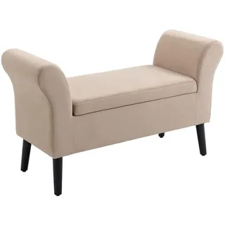 Homcom Polsterbank Beige 111,5 x 41 x 65 cm
