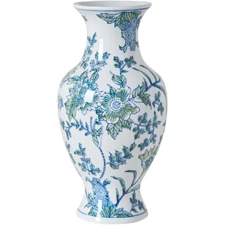 Blumenvase Llanes Porzellan 36 Cm Weiß / Blau
