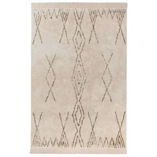 Kayoom Alena Kurzflorteppich 120 x 170 cm Braun/Weiß