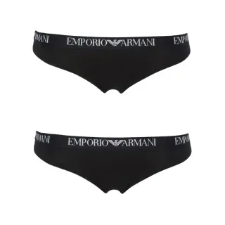 Emporio Armani für Damen. EW000402_AF13033 2er Set Tangas Essential Cotton schwarz (M), Heimtextilien, Baumwolle