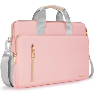 KIZUNA Laptoptasche 15.6 Zoll Notebook Tasche Laptop 15" Für MacBook Pro 16 M2/16 Lenovo IdeaPad 5 Pro & Pro 5i/Flex 5 & 5i/IdeaPad 3i & Slim 3i/Legion Pro 5//HP/Huawei/Dell Hülle Sleeve Bag,Rosa