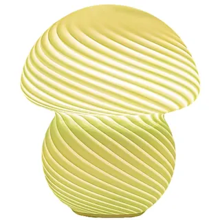OOWDMPE LED Pilz Nachttischlampe mit Kabel Glas Tischlampe Moderne Pilz Kleine Lampe Dimmbar Tischleuchte 3000K/4000K/6000K Nachttischleuchte Dekorative Nachtlampe für Schlafzimmer Wohnzimmer (Grün)