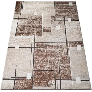 Teppich MY HOME "Deblin" Teppiche Gr. B/L: 280 cm x 380 cm, 9 mm, 1 St., beige (sand) Esszimmerteppiche weicher Flor, Kurzflor, Karo-Design, modern, geometrisches Muster