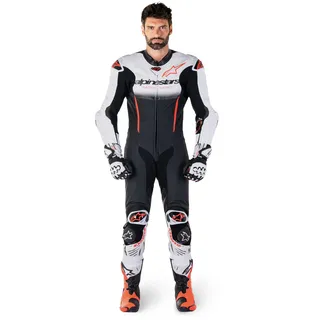Alpinestars GP-R7 Lederkombi weiß/schwarz/rot, 58