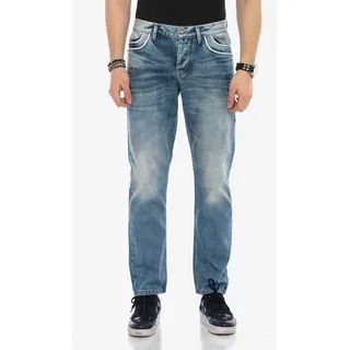 Bequeme Jeans CIPO & BAXX Gr. 30, Länge 34, blau Herren Jeans im Regular Fit-Schnitt
