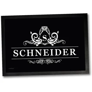 Fußmatte Türmatte personalisiert Ornament Familie Paare Wunschname Eingang