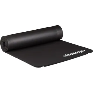 Relaxdays Yogamatte 1 cm Schwarz 60 x 180 cm