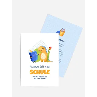 Karten zur Einschulung selbst gestalten mit Spruch und Fotos im Onlinedesigner bei Meine-Kartenmanufaktur.de