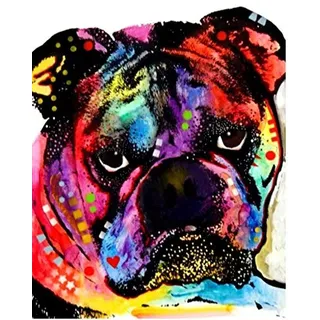 Better Selection Malen nach Zahlen Kits Kompletter Bohrer, 5D-Diamantgemälde für Erwachsene, Anfänger, bunter Hund, 30x40 cm (ohne Rahmen)