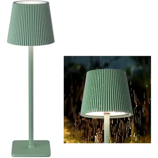 LuminexDesigns LED Tischlampe Kabellos mit 5200mAh Akku – Dimmbare Nachttischlampe mit langer Laufzeit, IP54 Wasserfest – Outdoor Lampe für Schlafzimmer, Büro, Garten, Deko, Grün