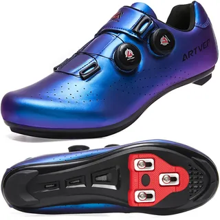 ARTVEP Herren Radschuhe Damen MTB Fahrradschuhe Kompatibel mit Look SPD SPD-SL Delta Lock Pedal Reitschuhe Kompatibel mit Peloton Schuhen - 43 EU