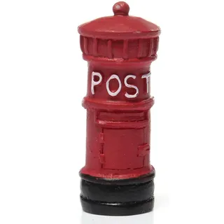 Roter Miniatur-Retro-Briefkasten, Basteln, Puppenhaus-Dekoration, Garten, Fee, Ornament, Blumentopf, Pflanze, Zuhause, DIY, Gartendekoration