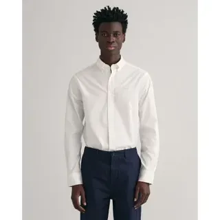 Gant für Herren. 3000300 Pinpoint Oxford Regular Fit Hemd weiß (XL), Lässig, Baumwolle, Langarm