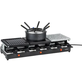 Klarstein Fonduelette XL 3-in-1 Raclette 1650W 12 Personen schwarz