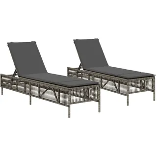 vidaXL Sonnenliege 58 x 110 x 96 cm Grau