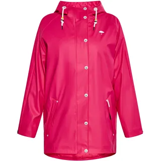 Schmuddelwedda Damen Curvy Regenmantel, Himbeerpink, 54/56 - 54-56