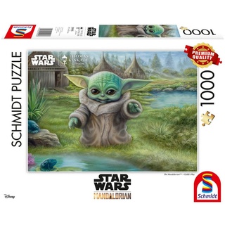 Schmidt Spiele Puzzle Thomas Kinkade Studios: Star Wars The Mandalorian - Grogu Das Kind, 1000 Puzzleteile