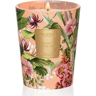 Duftkerze Pfirsichblüte & Wildleder 400g Sojawachskerze 75 Std. Brenndauer Blumiger Duft