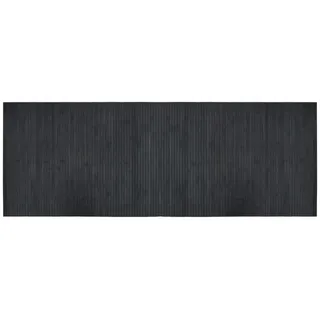 vidaXL Teppich Rechteckig Grau 70x200 cm Bambus