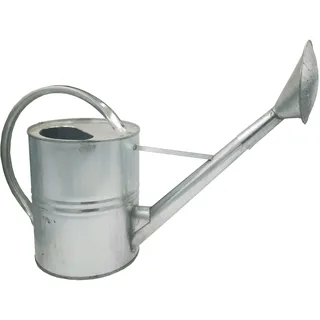 Gießkanne Metall 10L verzinkt – Robuste Zinkgießkanne & Blechgießkanne im Nostalgie Design – Mit feiner Messing Brause für Garten & Gewächshaus – Langlebige Gartenkanne, Rostfrei