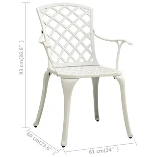 vidaXL Bistro-Set 3-tlg. weiß 315593