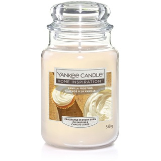 Yankee Candle Duftkerze Großes Glas Vanilla Frosting 538 g, creme