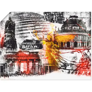 Poster »Berlin Skyline Abstrakte Collage«, Architektonische Elemente, (1 St.), als Leinwandbild, Wandaufkleber oder Poster in versch. Größen, 12646720-0 schwarz B/H: 60 cm x 45 cm