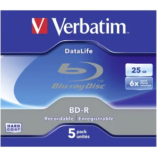 Verbatim BD-R 25GB 6x 5er-Pack Blu-Ray-Rohlinge