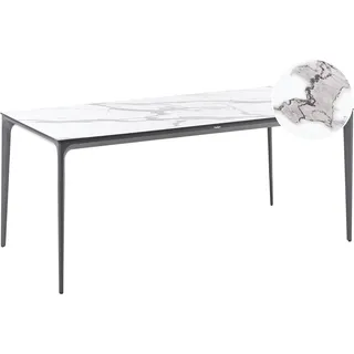 Beliani Sovareto Gartentisch 180 x 90 x 75 cm Weiß