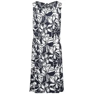 Betty Barclay Sommerkleid mit Rundhalsausschnitt in Dunkelblau/Weiß | 42