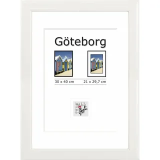 Holz Bilderrahmen Göteborg weiß, 30 x 40 cm