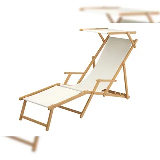 Erst-Holz Gartenliege 10-303NFS 200 x 60 x 80 cm Weiß