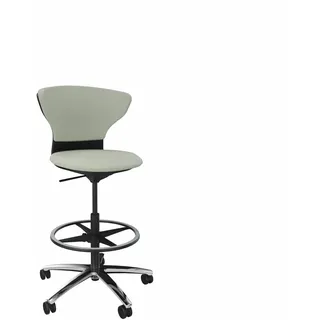 Sedus turn around high desk Drehstuhl - Schwarz (103) / Era Analogue mintgrün (CSE33) / Poliert (110)